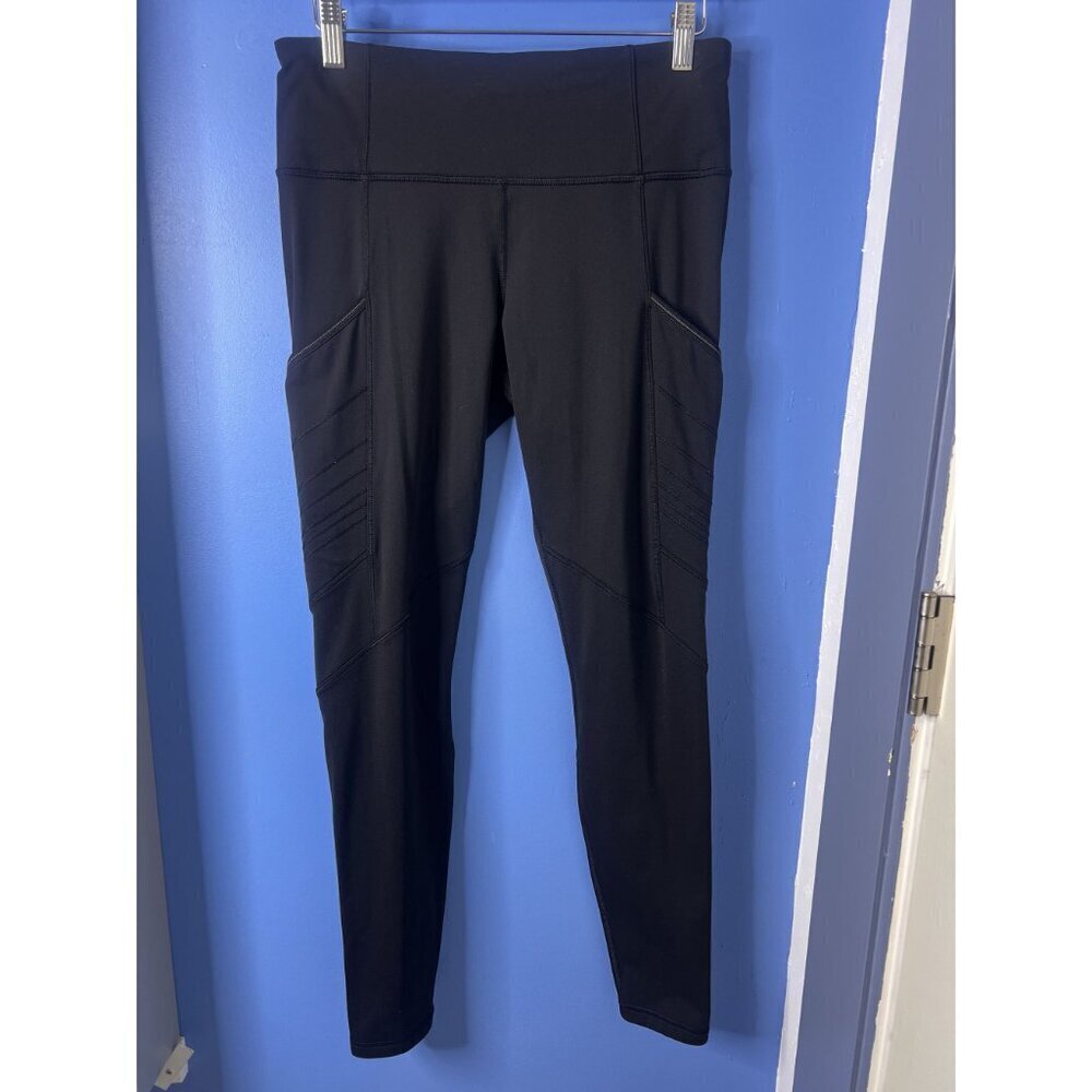 Lululemon High-Waisted Leggings Women 8 Black Side Pocket hiking Active - Picture 9 of 9